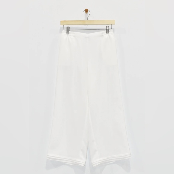 Hino & Malee Pants - Hino & Malee‎ 35" Pant with Double Cuff White